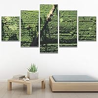 SIGNWIN 5 Panel Canvas Wall Art Greenlands for Home Decorations Ready to Hang - 60