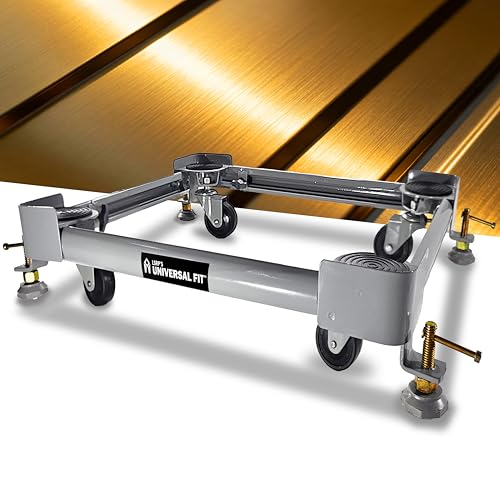 Universal Washing Machine Stand 6kg, 6.5kg 7kg 8kg 9kg Fully Automatic Top & Front Loads, 100% Heavy Duty Metal Trolley with Wheels & Anti Vibration...