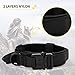 Huntvp taktisch Hundehalsband Verstellbar mit Kontrollgriff, aus Nylon, gepolstert, Metallschnalle, für Mittlere Große Hunde Jagd Training Freizeit Outdoor, Schwarz M