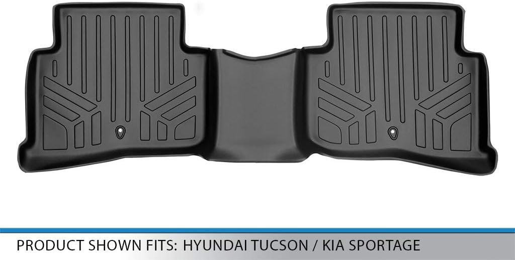 SMARTLINER Custom Fit Floor Mats 2nd Row Liner Compatible with 2016-2018 Hyundai Tucson