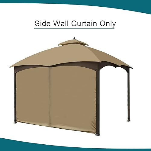 Miniatura 4 de Wonwon Gazebo - Cortina de privacidad de repuesto universal para panel de privacidad, pared lateral con cremallera para cenador exterior de 10 x 10