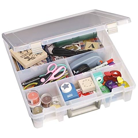 ArtBin Super Satchel with 6 Fixed Divided Compartments, Translucent Cover