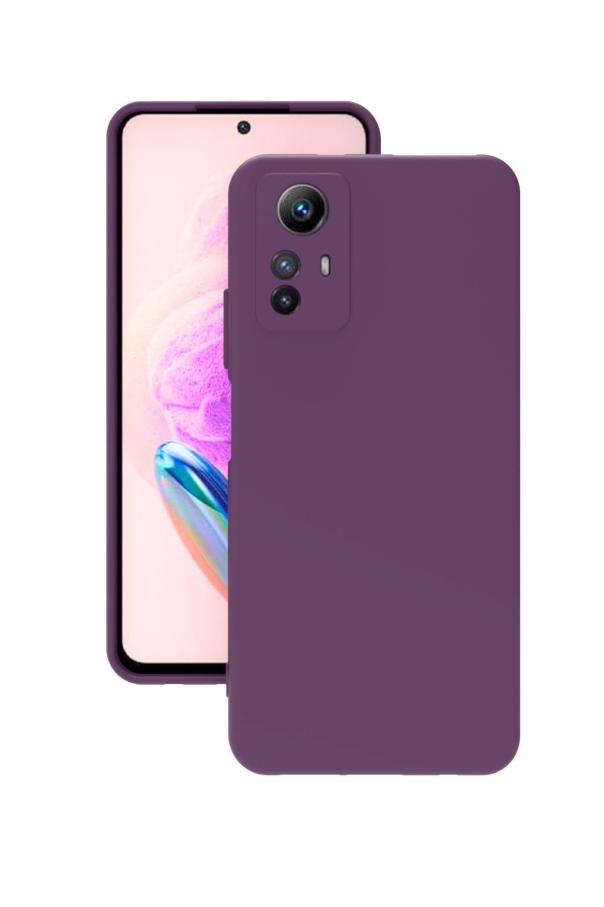 Xiaomi Redmi Note 12s Kılıf Kamera Korumalı Silikon Rubber Arka Kapak Mor