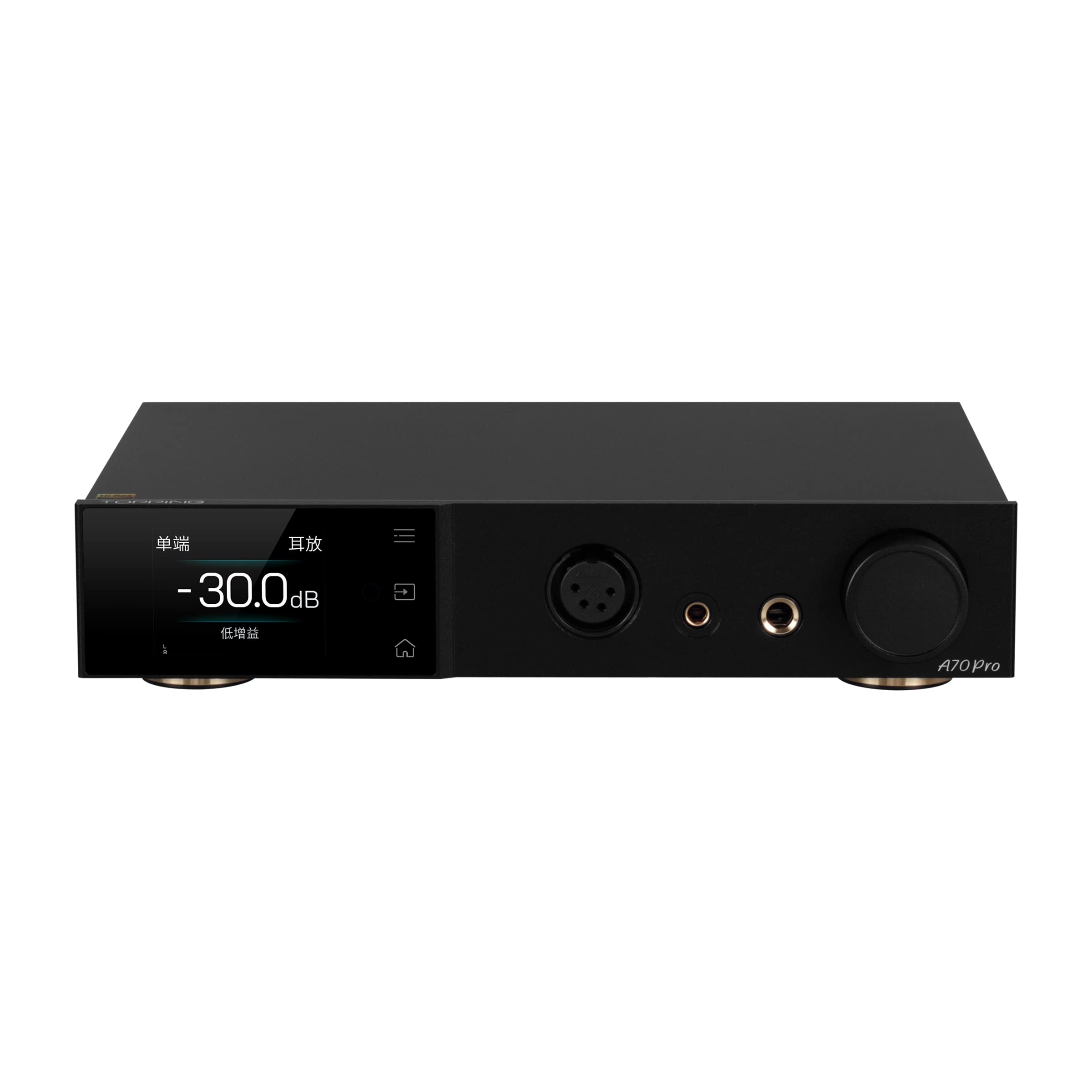 Topping A70 Pro Amplificador de Escritorio para Auriculares y preamplificador (Negro)