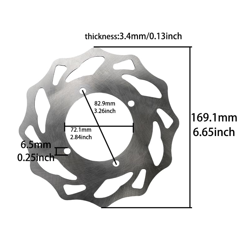 Disque de frein de haute précision 170 mm flottant pour moto