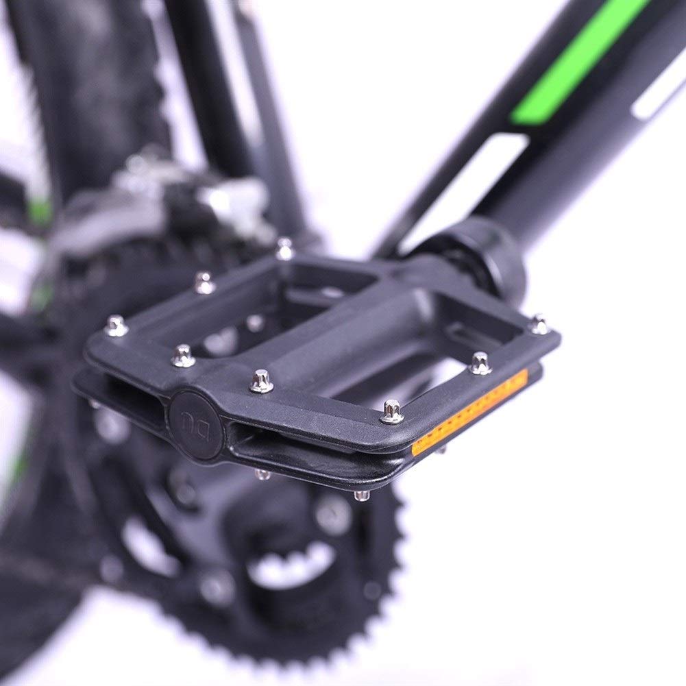Pedales Bicicleta Plataforma de Nylon de Bicicletas Pedales Ultraligero Plana la Bici de montaña Pedales for 9/16 '' de Ciclismo Pedales sellados rodamientos DU 661