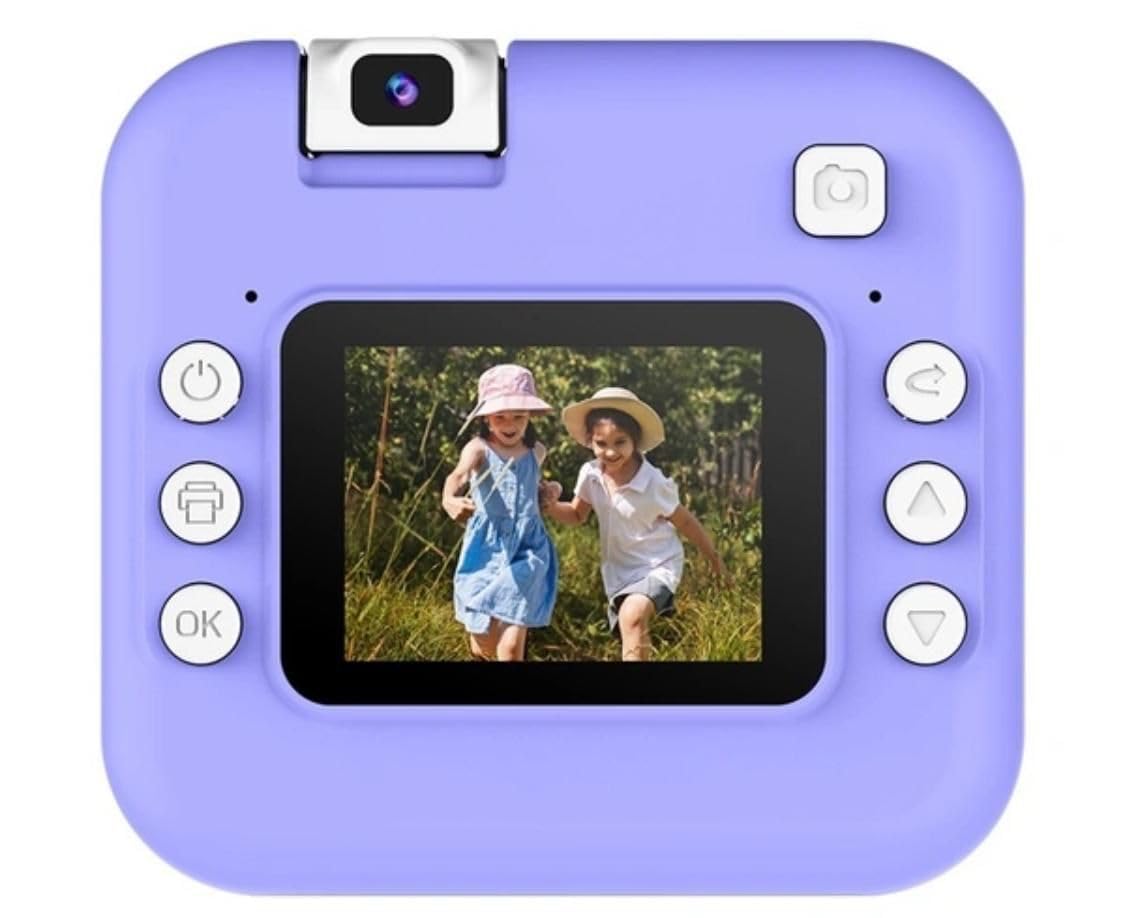 Drumstone (𝟏𝟓 𝐘𝐞𝐚𝐫𝐬 𝐰𝐚𝐫𝐫𝐚𝐧𝐭𝐲) Mini Camera Printer | Inkless HD Bluetooth Instant Print for Photos & Labels | Compatible with Android & iOS | Includes Paper Roll & Lanyard