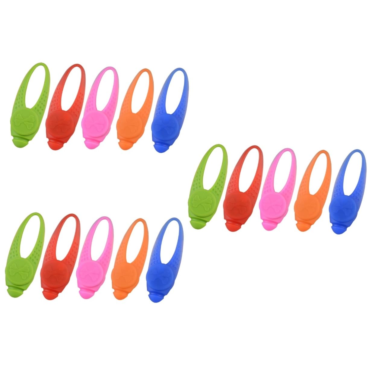 Milisten 3paquetes Collar Led Para Perro y Ligero Pack De Colgantes Iluminación Rojo Verde Rosa Azul y Naranja Para Paseos Nocturnos y Seguridad De Mascotas