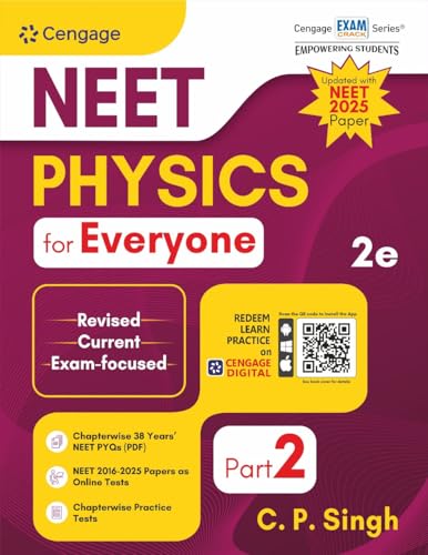 Image of Cengage - NEET Everyone Series - Physics - CP SINGH - Volume 1 and 2 - Combo Set of 2 Books - Includes 38 Years PYQs + 2016 - 2025 Online Tests + Practice Tests + QR Code for Online Material - [ORIGINAL BOOKS-TOP GRADE PAPER & PRINT] - For 2026 Exams