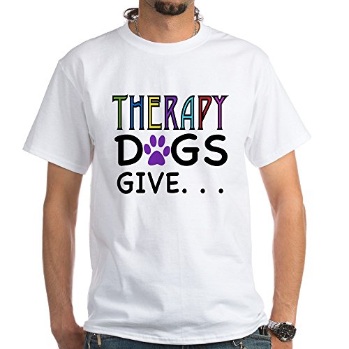 CafePress Therapy Dog White T-Shirt 100% Cotton T-Shirt, White