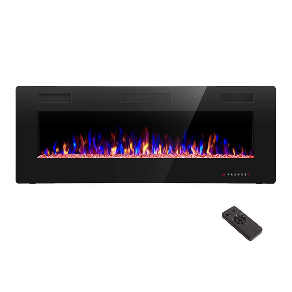 R.W.FLAME 50 inch Recessed and Wall Mounted,The Thinnest Electric Fireplace,Low  Noise, Fit for 2 x 4 and 2 x 6 Stud, Remote Control with Timer,Touch  Screen,Adjustable Flame Color and Speed : Amazon.ca: