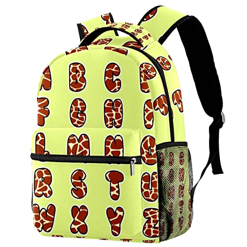 Sac à dos voyage anti-fuite avec porte-bouteille motif girafe Medium