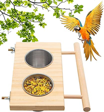 10 Stück Vogelfutternäpfe Aus Kunststoff - Doppelnäpfe Für Papageien & Wellensittiche