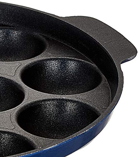 Image of Amazon Brand - Solimo Non-Stick 12 Cavity Appam Patra with Stainless Steel Lid