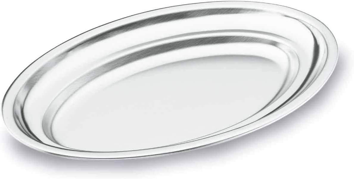 Suinga Vassoio ovale in acciaio inox, argento (50 x 31 cm)