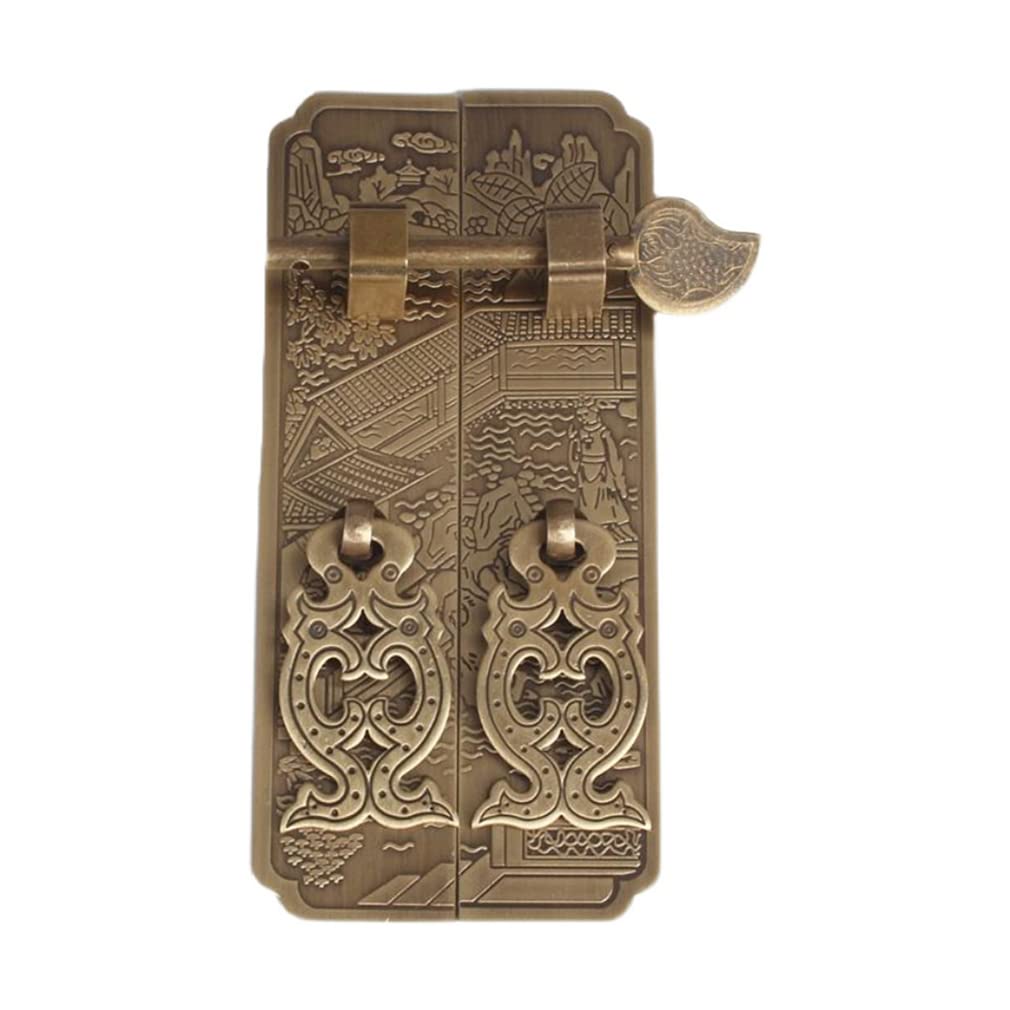 Jfgctyhxy Bronze Drawer Handles, Antique Brass Pull Handle Drawer Cabinet Bookcase Wardrobe Straight Plate Classical Furniture