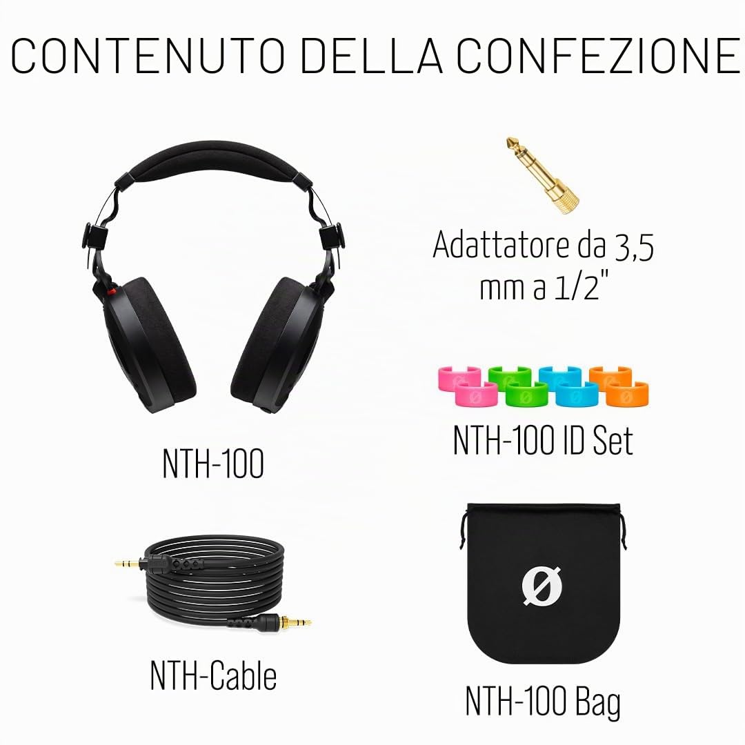 RØDE NTH-100 Cuffie sovraurali professionali RØDE NTH-100 per la creazione di contenuti, la produzione musicale, il missaggio e l'editing audio, i podcast, le registrazioni in loco (nero)