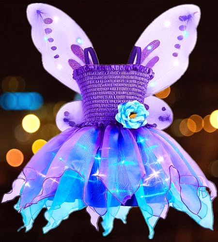 Disfraz de princesa con luces para niñas miniatura 3