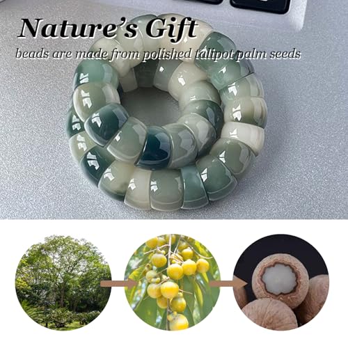 Image of Fidget Bracelet for Women Natural Bodhi Seeds Beaded Anxiety Stress Bracelets Zen Fidget Stretch Bracelets Alleviate Protection Healing Bodhi Jewelry Gifts for Women Men