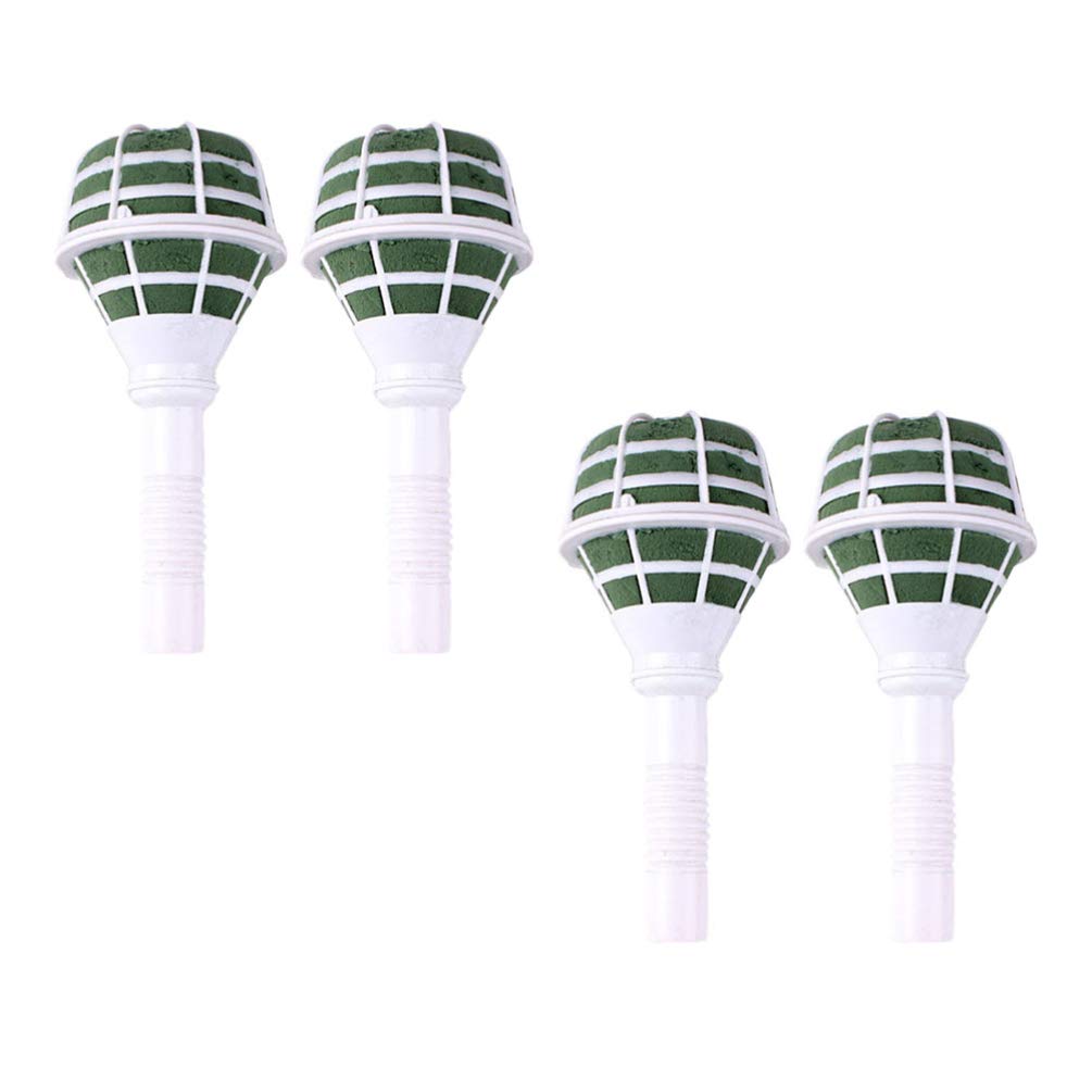 8pcs Bouquet Bridal White The Wedding Arranging Floral Handle Supplies Foam Floral Holders Green Party Bride Cup Flower Arrangement Handle Flower Base Wedding Flowers Bridesmaid - Image 3
