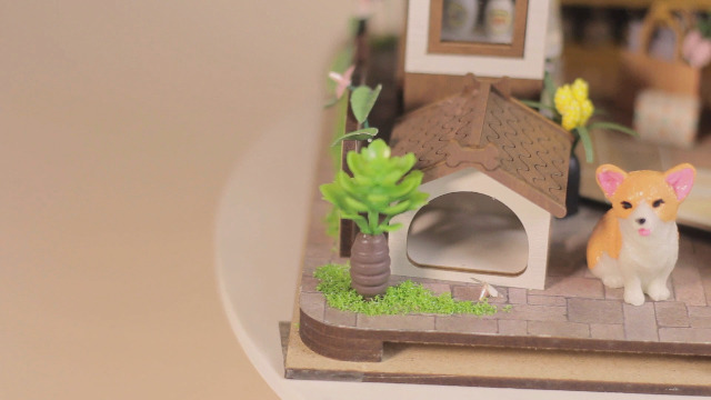 TOPBSFARNY Pupitre en bois 3D - Puzzle - Maison de poupée - Kit de modélisme - Avec lumière LED - Pour adultes - Pour construire la créativité - Cadeau d'anniversaire (Bakery Shop