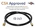Flame King 120-inch Propane Thermo Plastic Hose Assembly, 3/8-inch ID, 3/8-inch MPT X 1/2-inch Female Flare, for RVs and Travel Trailers