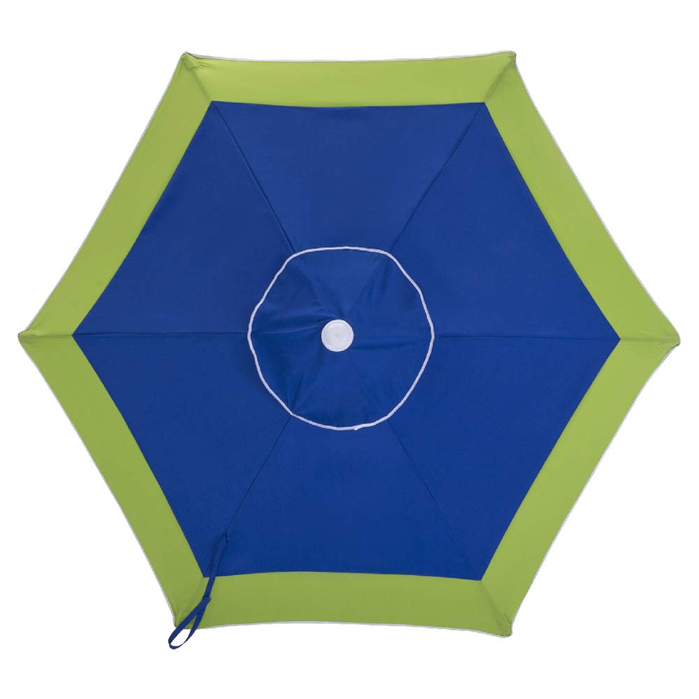 BAKAJI Sombrilla de playa o jardín con poste de acero reclinable revestimiento de tela anti UV Diámetro 210 cm con correa funda