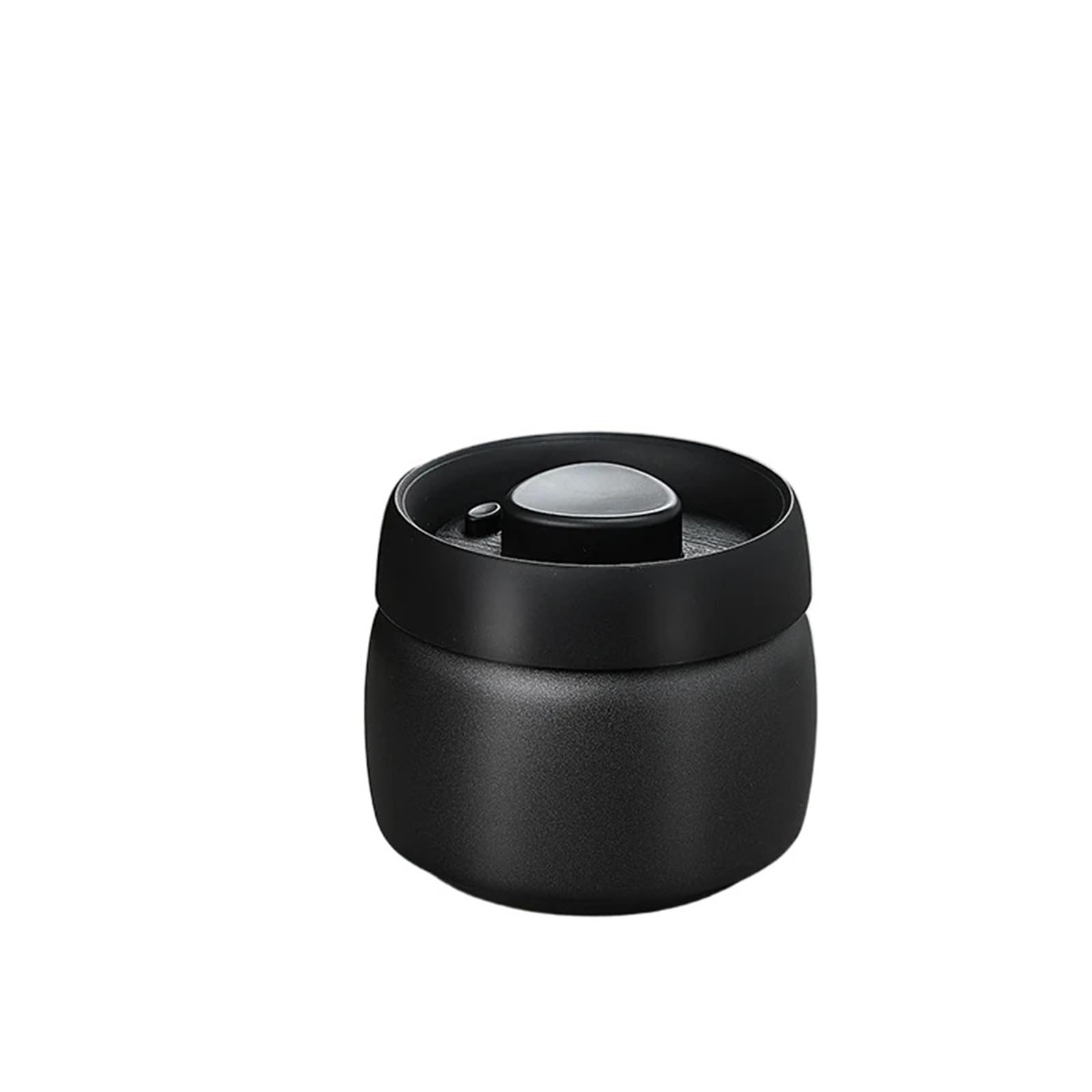 FDBTYJN Tea Caddy Stainless Steel Tea Sealed Jar Moisture-proof Household Storage Press Vacuum High-grade Coffee Bean(Black400ml)