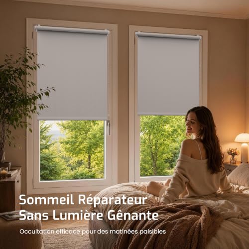 Grandekor Store Enrouleur Occultant sans Perçage 45 x 80cm (Toile 45.8cm) – vue 4