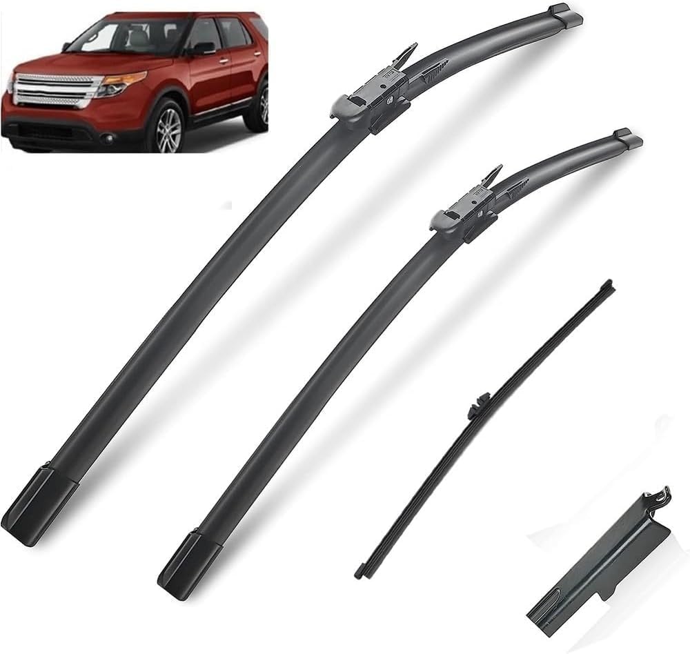 liufangfc Wiper Blades Front & Rear for Ford Explorer 3 MK3 U502 2011-2019 26" 22" 11",Windscreen Wipers Hybrid – Lasts 2 Years, Silent & Streak-Free – 5-Min DIY Install