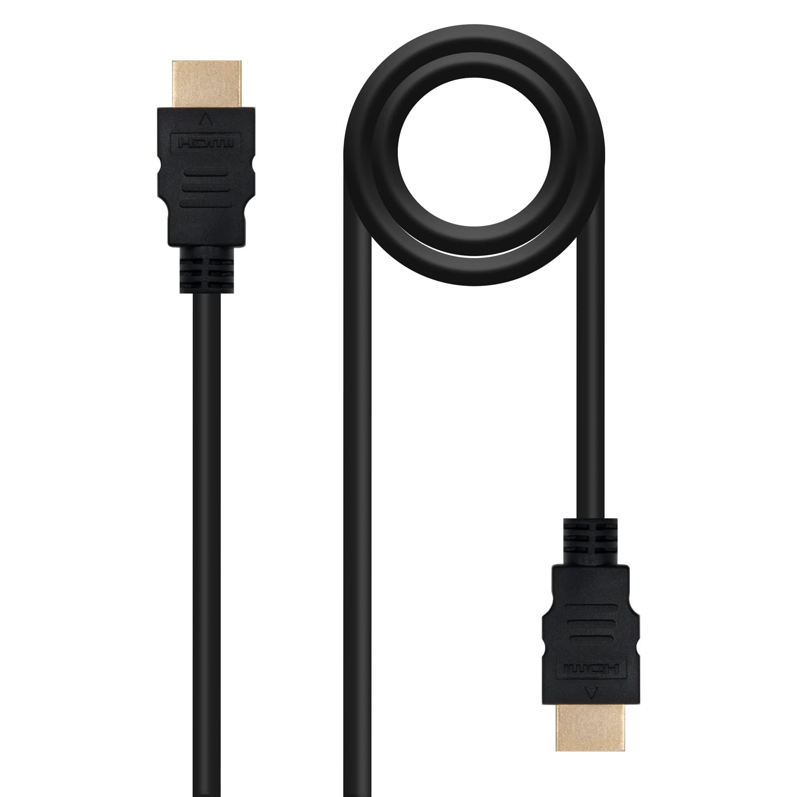 NANOCABLE 10.15.1700 - HDMI Cable V1.4 High Speed/HEC, A/M-A/M, Black, 1 m, Black/White