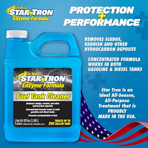 Image of Star Tron Fuel Tank Cleaner - Removes Sludge, Varnish & Other Deposits - Helps Restore Performance of Old, Stale Fuel - Concentrated Formula for Gasoline and Diesel Tanks