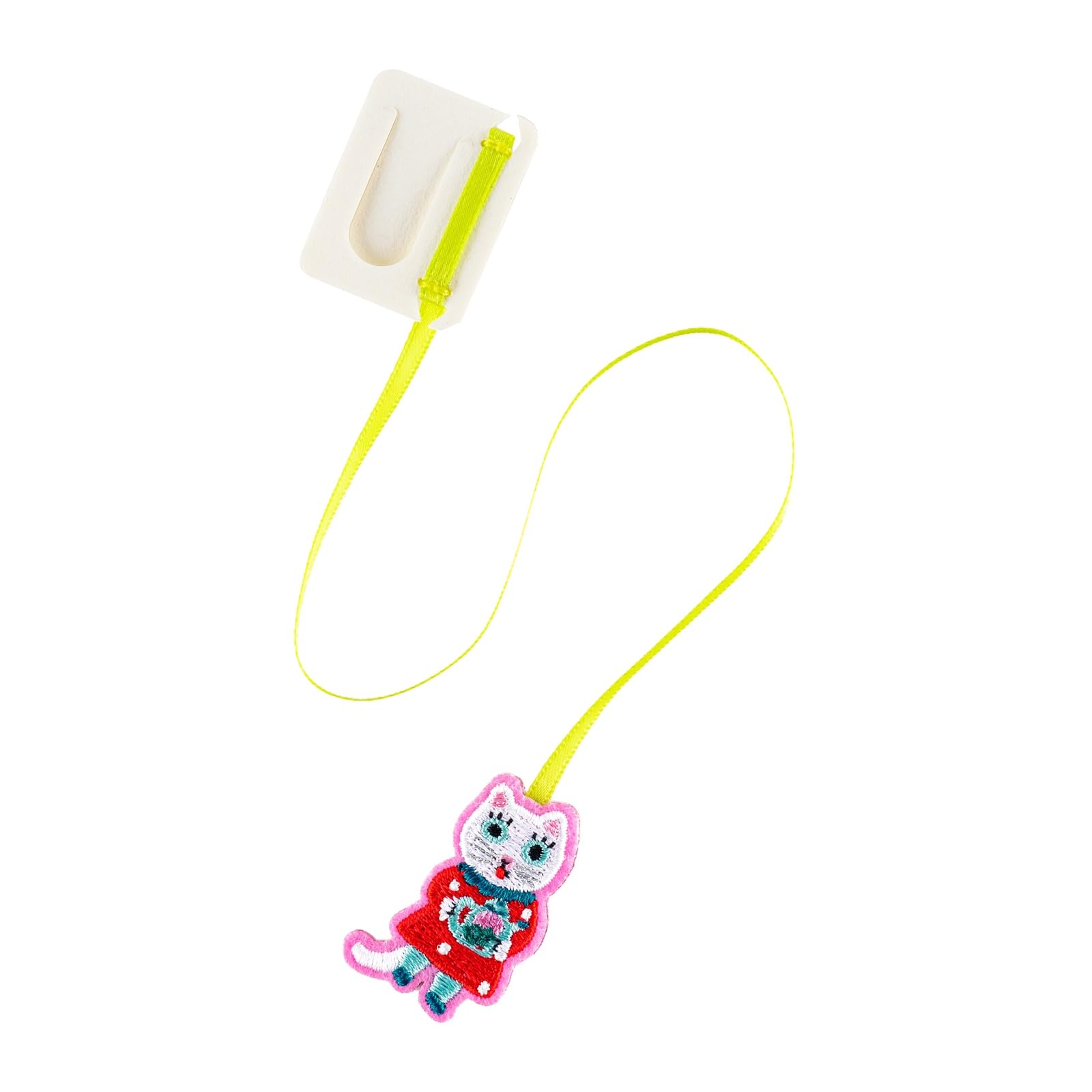 Hobonichi Techo Yumi Kitakishi / Embroidered Bookmark White Cat Planner Accessory : Office Products