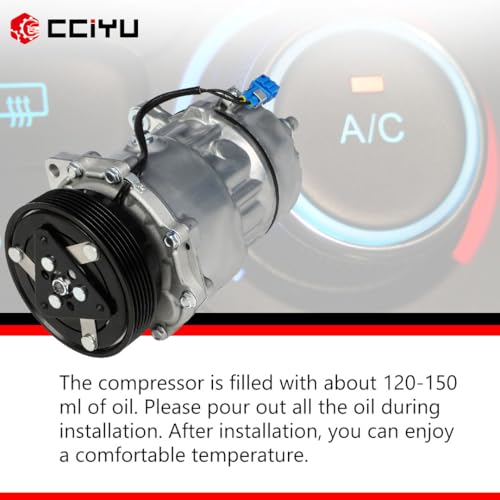 Image of CCIYU AC Compressor w /Clutch for Volkswagen Jetta L4 2.0L 1997-2008