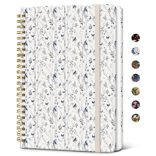 Carnet ligné A5 mignon avec couverture rigide et spirale pour une prise de notes fluide