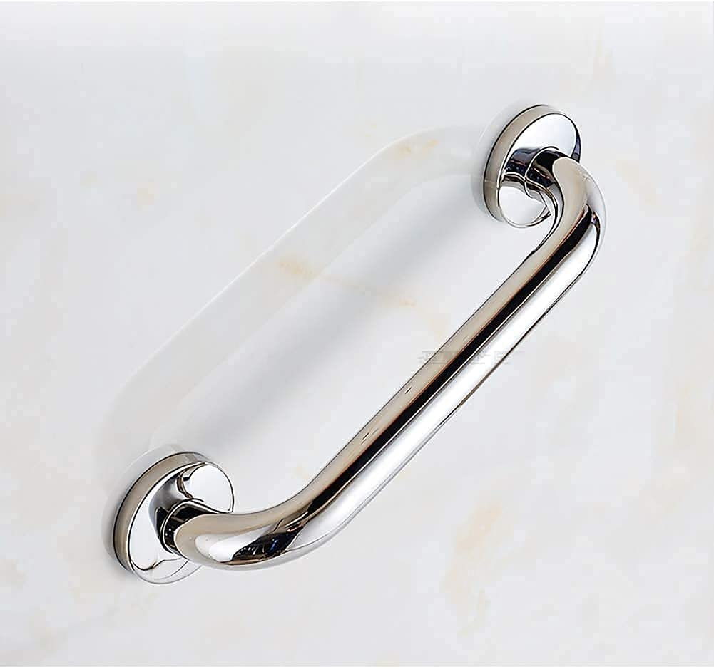 Barra de Apoyo de Seguridad, Barras de Apoyo para discapacitados, pasamanos de Apoyo para Adultos Mayores, con Base Resistente, Agarre Antideslizante de Seguridad para bañeras y duchas/plata/78 cm