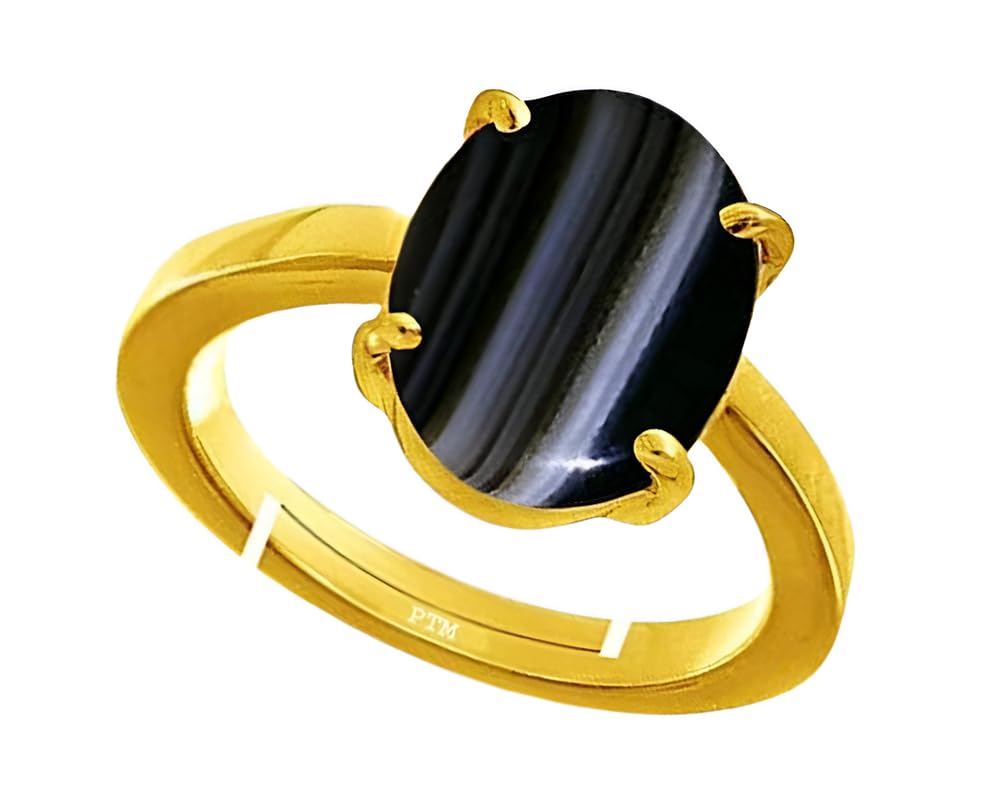 PTM Natural Sulemani Hakik 3.25 to 10.25 Ratti or 3.00 to 9.50 Carat Astrological Certified Gemstone Panchdhatu/5 Metals Gold Plated Adjustable Ring for Men Women