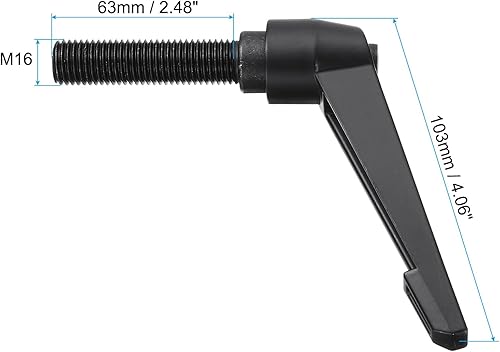 Miniatura 38 de uxcell - Juego de 2 tiradores ajustables de palanca de sujeción con botón macho roscado Negro -,Naranja,https:/ www.Yaxa/dp/undefined