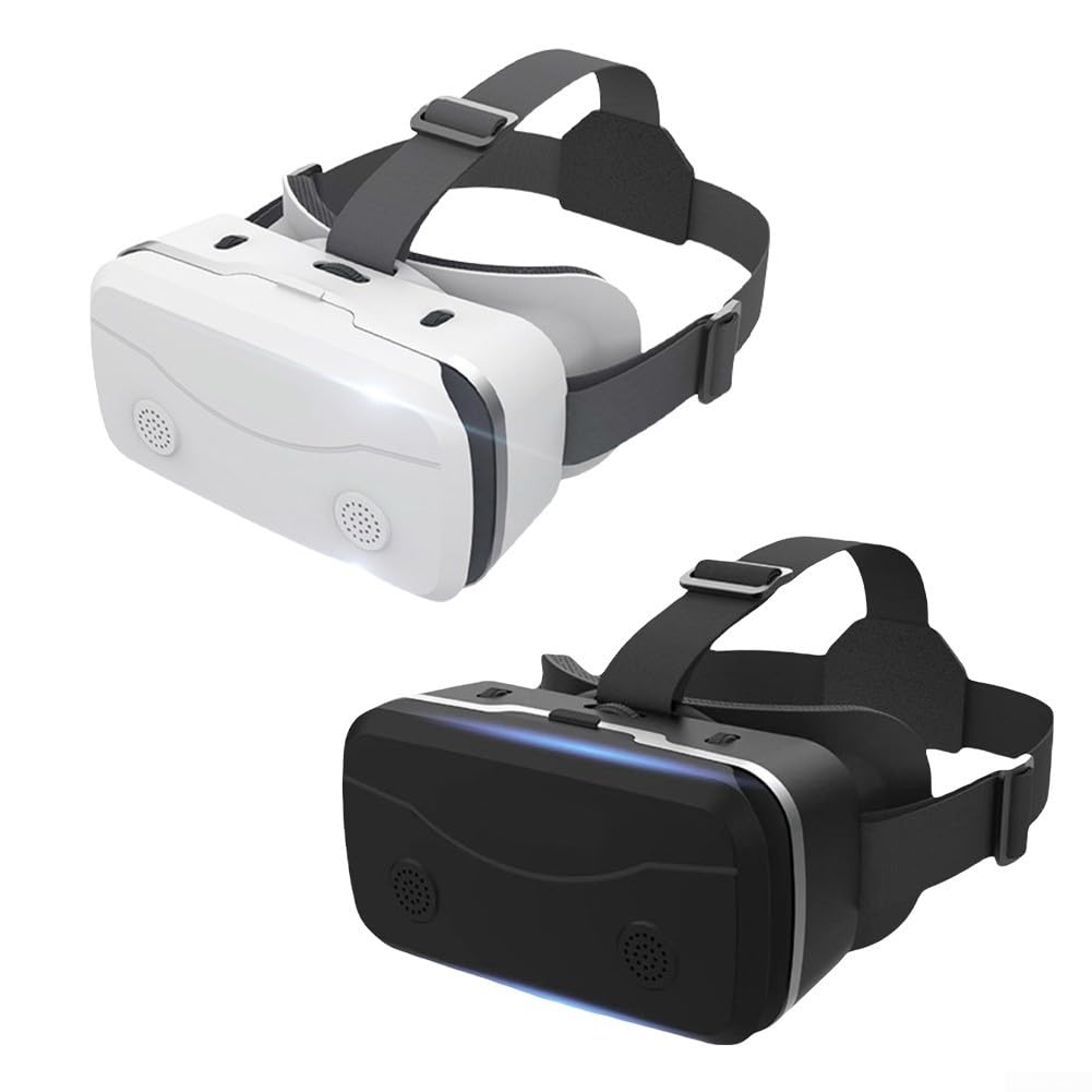 Cuffie VR per telefono con controller, lenti HD anti-luce blu, occhiali per realtà virtuale, esperienza cinematografica 3D immersiva (nero)