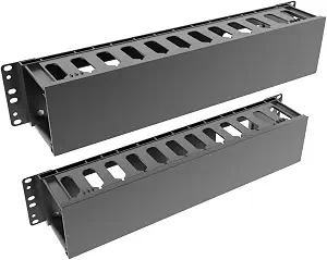 2 Pack of 2U Plastic Cable Management Organizer 12 Slots