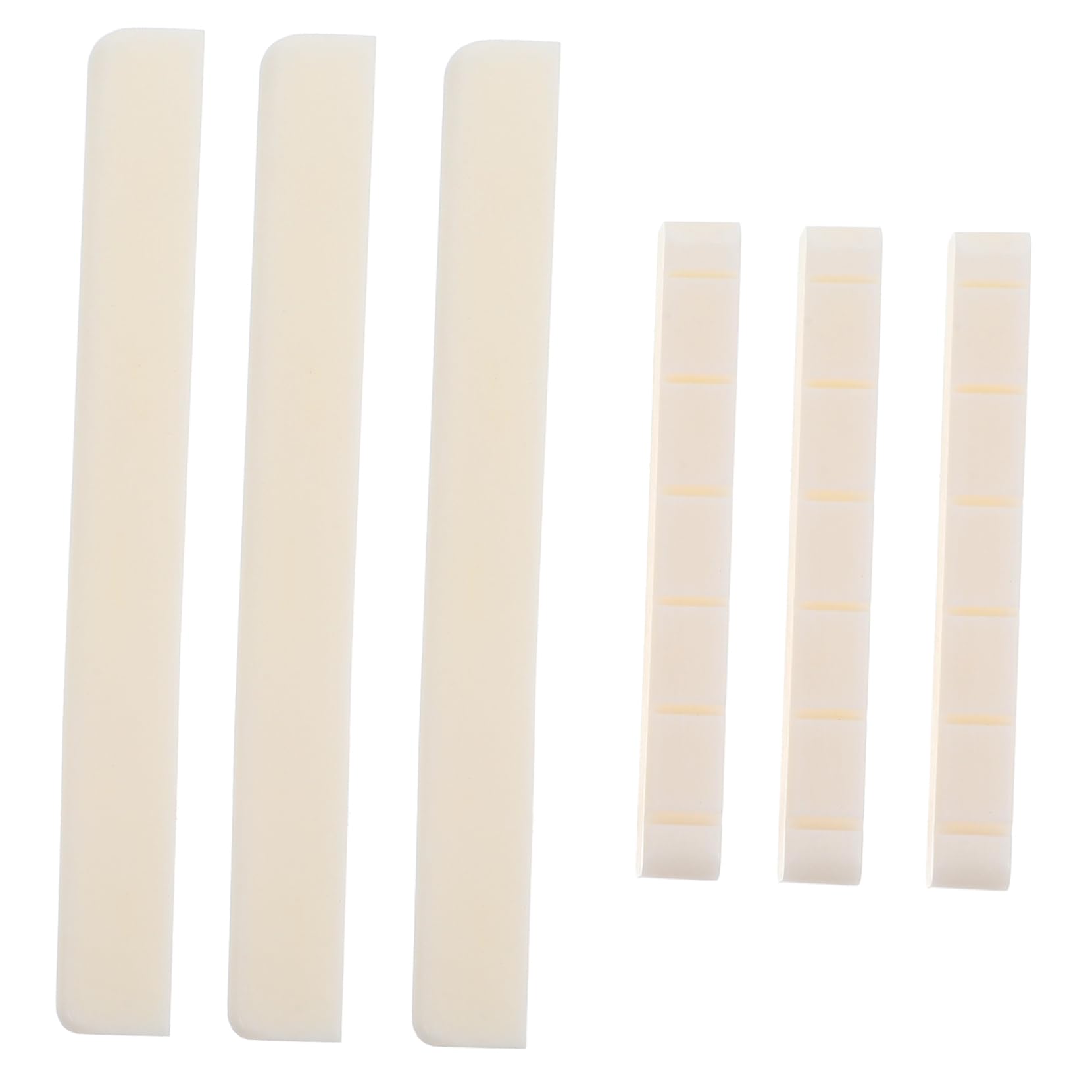 Yardwe 6-string Guitar Bridge Saddle Acoustic Guitar Accessory Natural Bone Easy Install
