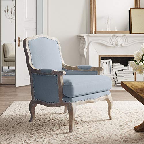 Image of Modern Living Room Lounge Chair |Upholstered in Polyester | Teak Wood Bransford Armchair | Dining Chair for Home Furnitures |- (151851209)