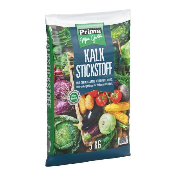 Prima Kalkstickstoff 5 kg - für geruchsarme Kompostierung. Mehrwirkungsdünger für Bodendruchtbarkeit.