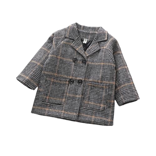 LHUUVER Mantel Mädchen Jungen Herbst Winter Einfarbig Jacke...