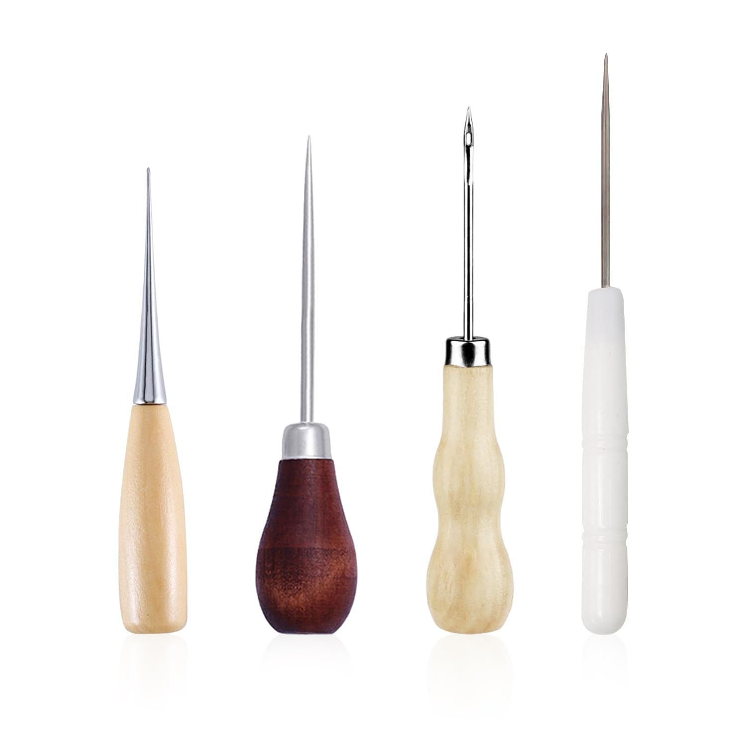 EOWVISN 4 Pieces Of Leather Tools, Hole Punchers, Sewing Tools, Diy Leather Accessories, Leather Sewing And Repair Supplies.