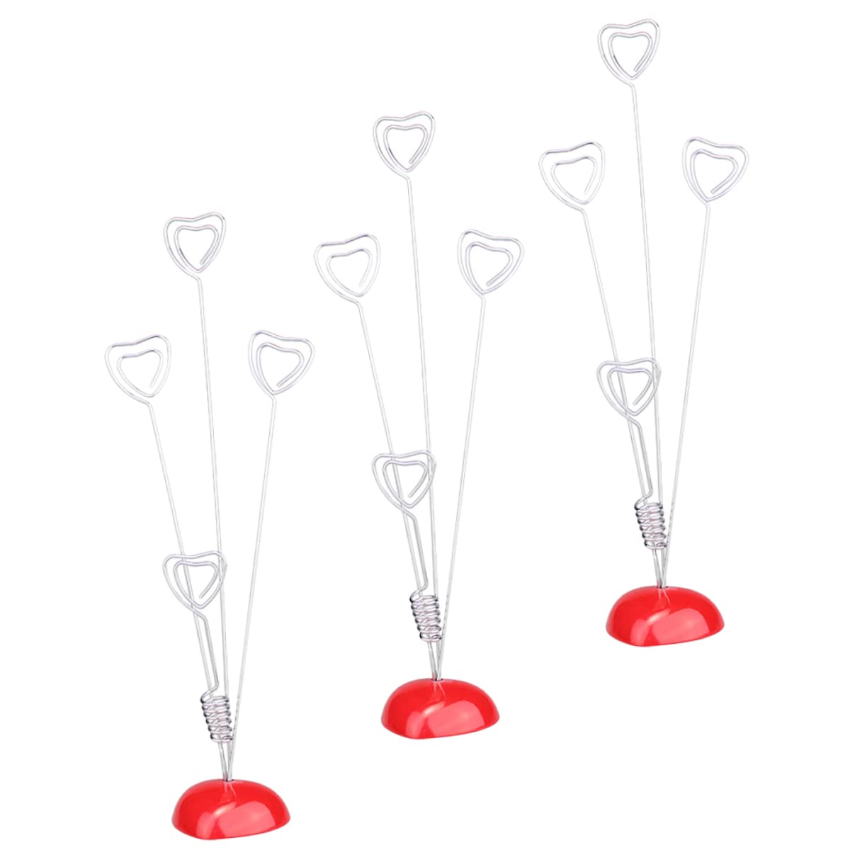 Clip para Notas de Mesa Ranura Porta Tarjetas de 3 Piezas Forma de Corazón para Organización y Estilo