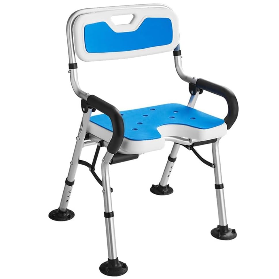 Tabouret de douche portable alu et siege de bain antiderapant pour douche PMR