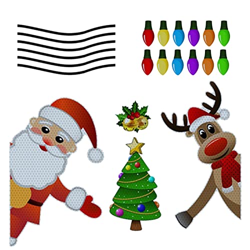 Pegatina magnética suave de Navidad Bombilla de Navidad Pegatina magnética para el coche Adhesivo suave para refrigerador YRv360