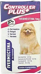 Controller Plus - Remédio Anti Pulgas, Carrapatos, Vermes E Sarnas 4 Comp 5kg