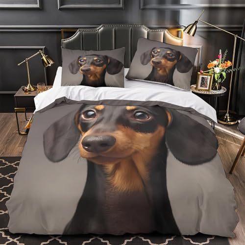 Parure de couette Teckel 3D en microfibre ultra résistante - 2